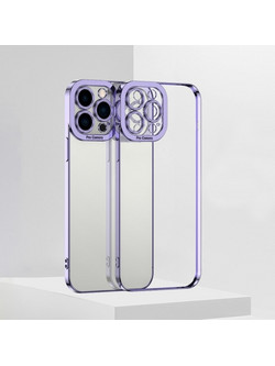 Θήκη Electroplating TPU Lens Protector iPhone 14 Pro Max - Purple - OEM