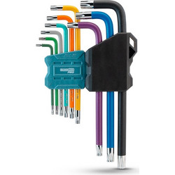 BHT7242 TORX ΣΕΤ 9τμχ ΜΕ ΤΡΥΠΑ ΧΡΩΜΑΤΙΚΟ BORMANN 047322