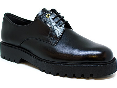 Bigshoes KL50715-01 Δερμάτινο Oxford Μαύρο