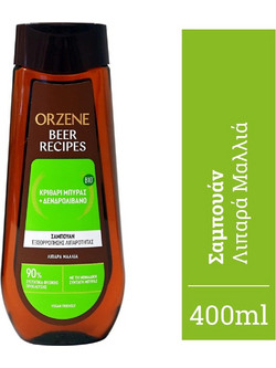 Orzene Beer Recipes Greasy Hair Φυτικό Σαμπουάν για Λιπαρά Μαλλιά 400ml