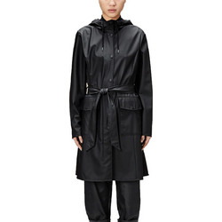 Rains Γυναικείο Μπουφάν Softshell Μακρύ Αδιάβροχο Μαύρο 18130-01