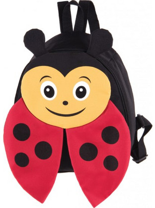 Pulse Lady Bug Σχολική Τσάντα Πλάτης Νηπιαγωγείου Μαύρη PU122038