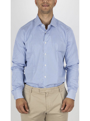 Xacus Ανδρικό Πουκάμισο Μακρυμάνικο Μπλε 531320-11232