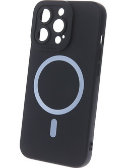 Magsafe Back Cover Σιλικόνης Μαύρο (iPhone 14 Pro Max)