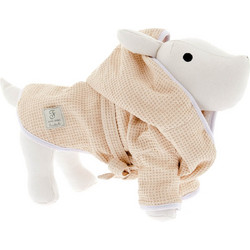 Ferribiella bathrobe μπουρνούζι σκύλου - Μπεζ, Small 28cm