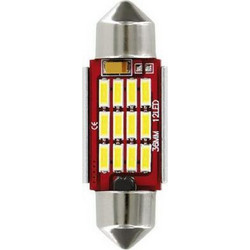 Lampa Mega LED 12 CanBus Blister Λευκό 12V 12x36mm 1τμχ