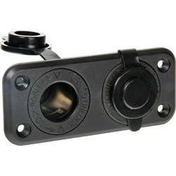 Lampa Πριζα Αναπτηρα Διπλη Με Καπακι 12/24V - (39037)