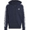 Adidas Essentials French Terry 3-Stripes Ανδρική Ζακέτα Φούτερ με Κουκούλα και Φερμουάρ Μπλε IC0434