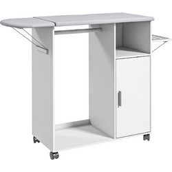 HOMCOM 831-639V80WT Σιδερώστρα για Σίδερο Ατμού 107x42.5x99cm
