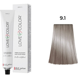 Dott. Solari Love Me Color 9.1 Ξανθό Πολύ Ανοιχτό Σαντρέ Μόνιμη Βαφή Μαλλιών 100ml