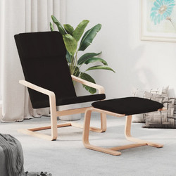 vidaXL Πολυθρόνα Relax με Υποπόδιο Μαύρη 3154416