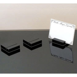 Βάση κάρτας πλακίδιο Plexiglass σετ 3τμχ σε χρώμα μαύρο