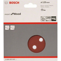 Bosch - Φύλλα λείανσης 125mm K240 - 5 τεμ. (2608605645)