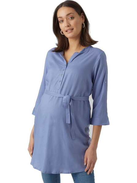 Πουκαμίσα tunic εγκυμοσύνης γαλάζια 20010957 Mamalicious