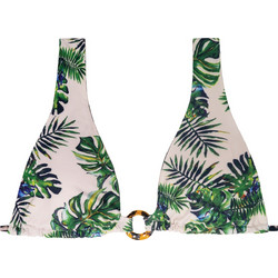 Dorina Koani Bikini Top Τριγωνάκι με Ενίσχυση Animal Print Λευκό Πράσινο D02020M-B26
