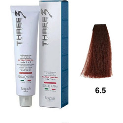 Faipa Three Color 6.5 Ξανθό Σκούρο Ακαζού Μόνιμη Βαφή Μαλλιών 120ml