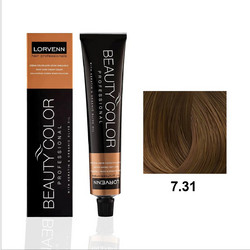 Lorvenn Beauty Color 7.31 Ξανθό Μπεζ Μόνιμη Βαφή Μαλλιών 70ml