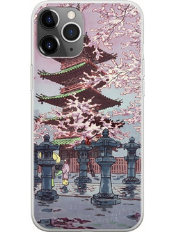 Θήκη Ukiyo-e - Cherry Blossom iPhone 11 Pro Max Flexible TPU (Διάφανη Σιλικόνη)