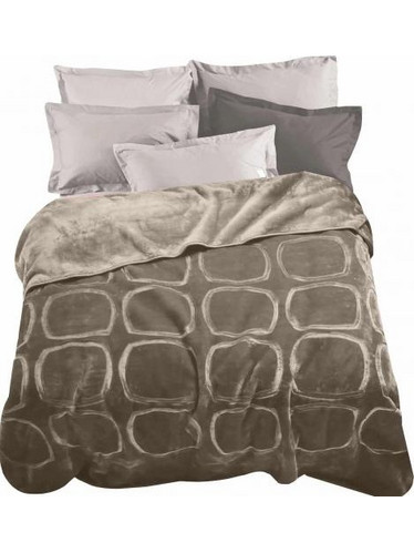 ΚΟΥΒΕΡΤΑ ΑΝΑΓΛΥΦΗ ΒΕΛΟΥΤΕ CARRE SILK TOUCΗ ΜΟΚΑ ΥΠΕΡΔΙΠΛΗ 220Χ240 ΥΠΕΡΔΙΠΛΟ 220Χ240 ΜΟΚΑ