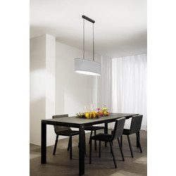 LUCE Κρεμαστό Φωτιστικό Οροφής Δίφωτο E27 Γκρι 8031414898268