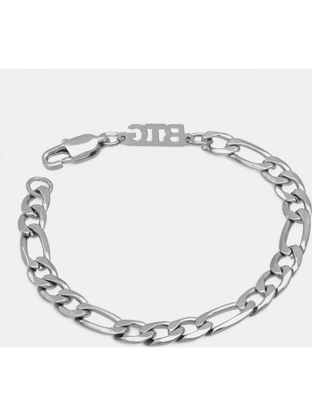 BTG Figaro Base 6mm Βραχιόλι BTG-1335 Ασημί