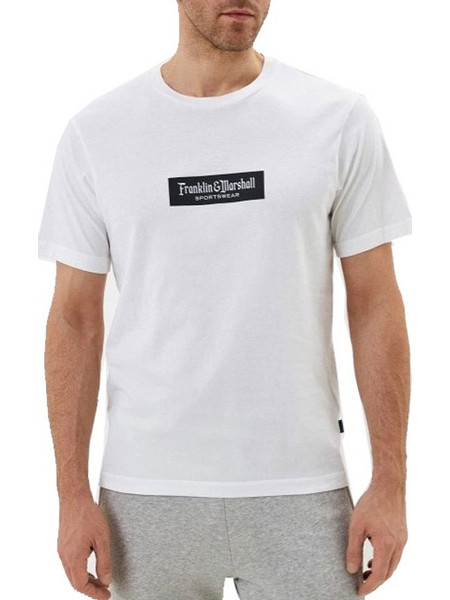 FRANKLIN MARSHALL TEE (JM3191.000.1012P01-011)ΛΕΥΚΟ ΑΝΔΡΙΚΟ T-SHIRT