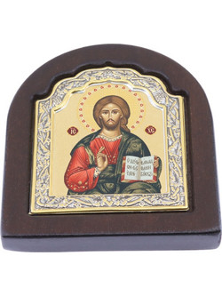 Ασημένια εικόνα Ιησούς Χριστός 9 x 10 cm, iconotechniki