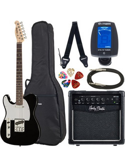 Harley Benton TE-20 BK Left Handed Bundle Ηλεκτρική Κιθάρα T Style με SS Μαγνήτες και Ταστιέρα Amaranth