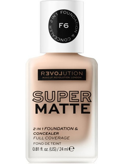 Makeup Revolution Relove Super Matte & Concealer F6 Liquid Foundation 24ml