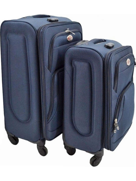 Ankor 823284 Σετ Βαλίτσες 2τμχ Καμπίνας & Μεσαία Navy Μπλε