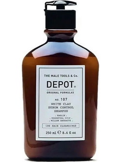 Depot 107 White Clay Sebum Control Σαμπουάν για Επανόρθωση κατά της Σμηγματορροϊκής Δερματίτιδας για Λιπαρά Μαλλιά 250ml