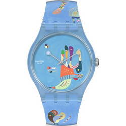 Swatch Γυναικείο Ρολόι με Πολύχρωμο Καουτσούκ Λουράκι SUOZ342