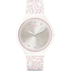 Swatch Skindentelle Γυναικείο Ρολόι με Λευκό Καουτσούκ Λουράκι SVOW102
