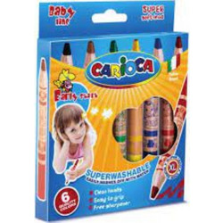 Carioca Baby Jumbo Ξυλομπογιές για Μωρά Σετ 6τμχ