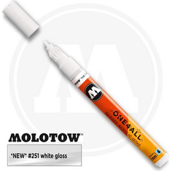 Molotow One4all Ακρυλικός Μαρκαδόρος 251 White Gloss - Λευκό Γυαλιστερό (2mm)