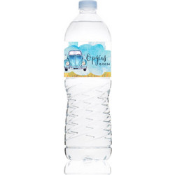 Ετικέτα Νερού Βάπτισης για μπουκάλι 0,5L Αυτοκόλλητη 20 x 4 εκατοστά με Σκαραβέος, Αμάξι