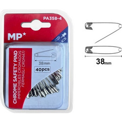 Παραμάνες Ασημένιες MP 38mm 40τμχ PA358-4