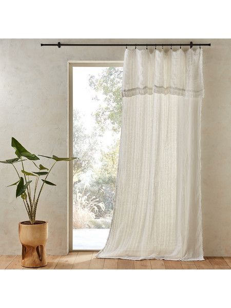 Βουάλ κουρτίνα από λινό και βισκόζη 140x320 cm