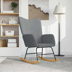 vidaXL Κουνιστή Πολυθρόνα Γκρι 328007