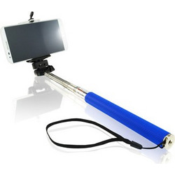 Selfie Stick Monopod με καλώδιο για Smartphones/Camera -Μπλε