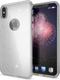Θήκη iPhone X / XS Forcell Glitter Shine Cover Hard Case -Ασημί