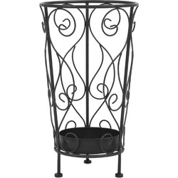 vidaXL Ομπρελοθήκη Vintage Μαύρη 26 x 46 εκ. Μεταλλική 245932