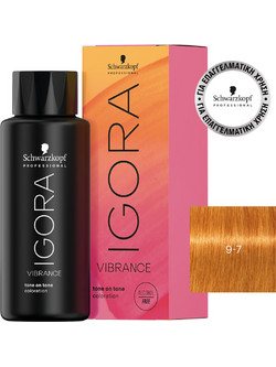 Schwarzkopf Igora Vibrance 9-7 Ξανθό Πολύ Ανοιχτό Χάλκινο Ημιμόνιμη Βαφή Μαλλιών Χωρίς Αμμωνία 60ml