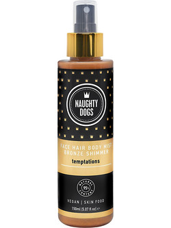 Naughty Dogs Bronze Shimmer Temptations Face Hair & Body Mist 150ml