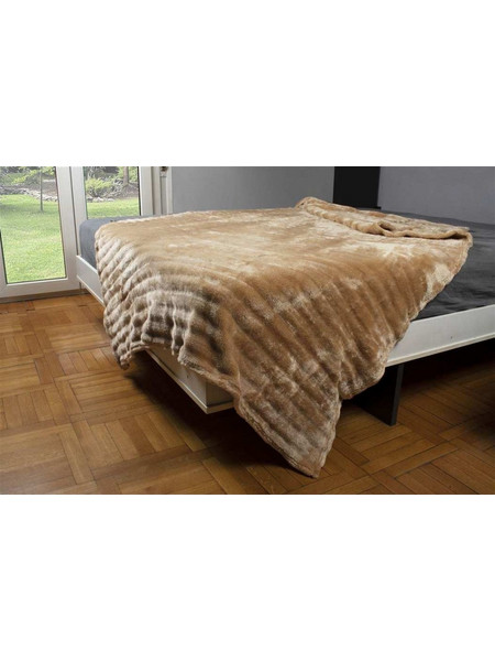 ΚΟΥΒΕΡΤΑ FLEECE ΥΠΕΡΔΙΠΛΗ (CORAL BEIGE) - DIMCOL 220x240 CORAL BEIGE / 100% ΠΟΛΥΕΣΤΕΡ