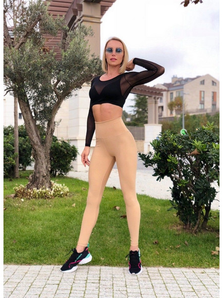 Lismina Γυναικείο Κολάν Μπεζ