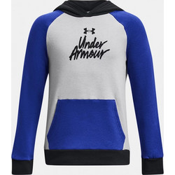 Under Armour Rival Παιδικό Φούτερ με Κουκούλα Λευκό Royal Blue 1379795-400