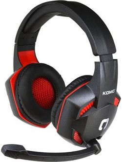 Komc G302 Gaming Headset Over Ear Black Red
