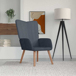 vidaXL Πολυθρόνα Relax Βελούδινη Γκρι 327656