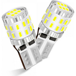 Σετ T10 LED 12V 30 SMD 300LM Canbus Ψυχρό Λευκό 6000K 2τμχ Novsight A620-W-T10-2